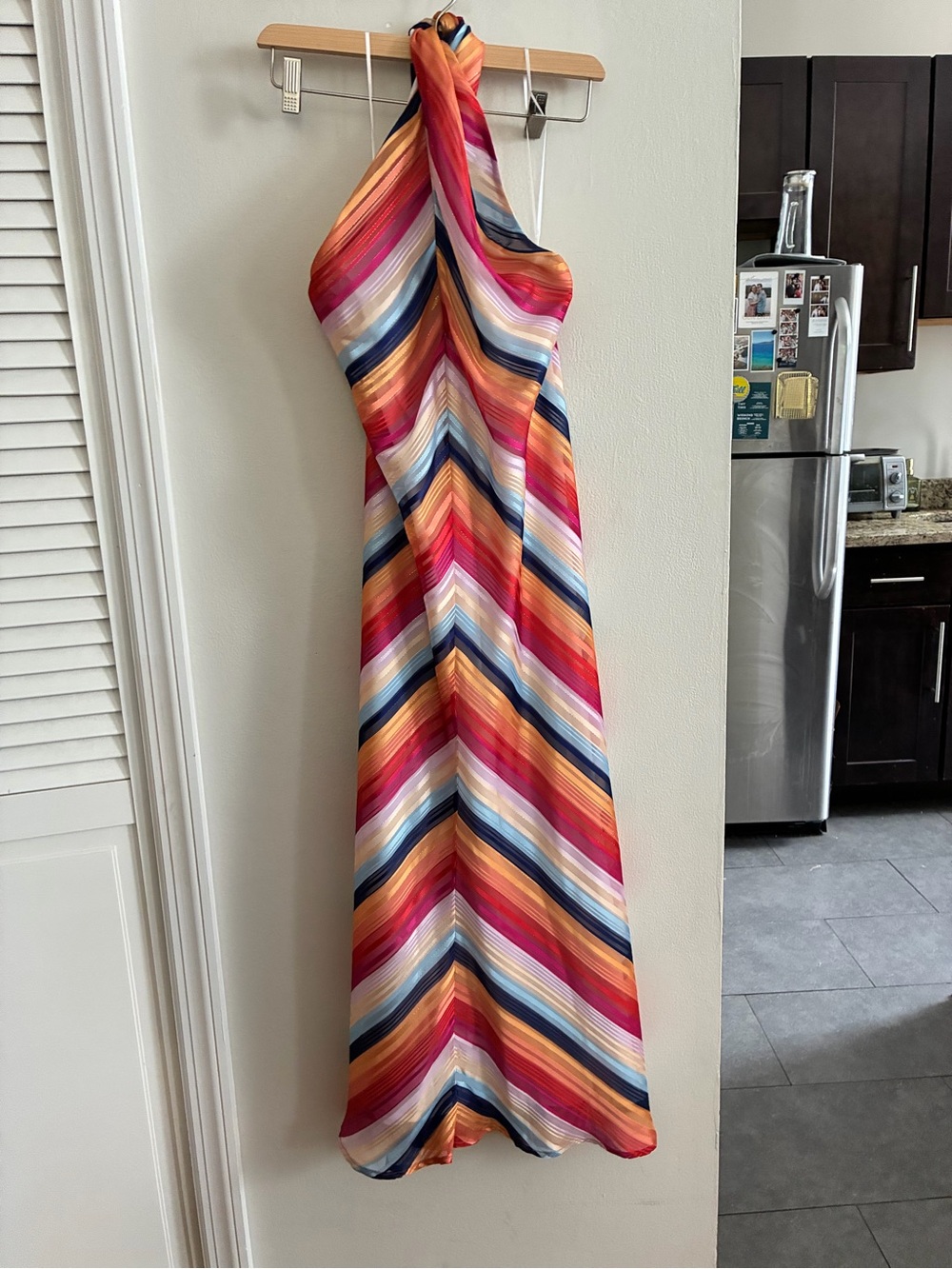 Tuckernuck Multicolor Striped Halter Maxi Dress